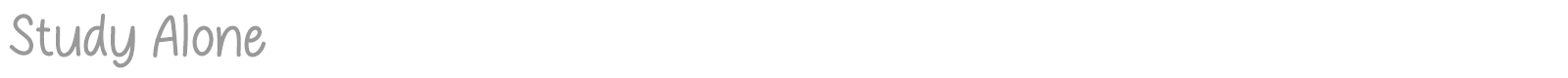 Study Alone font preview